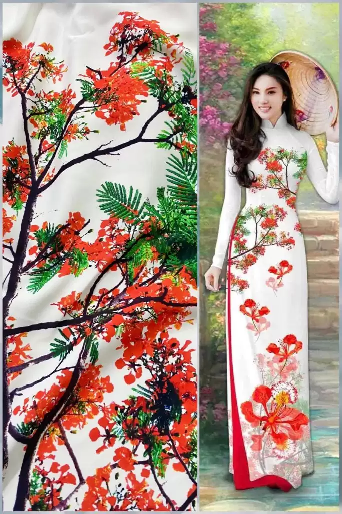 In vải áo dài với bộ họa tiết cực đẹp 3 in vai ao dai voi bo hoa tiet cuc dep 9LKl
