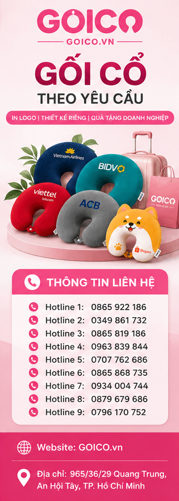 In gối cổ - gối chữ U theo yêu cầu 12 bn may goi co
