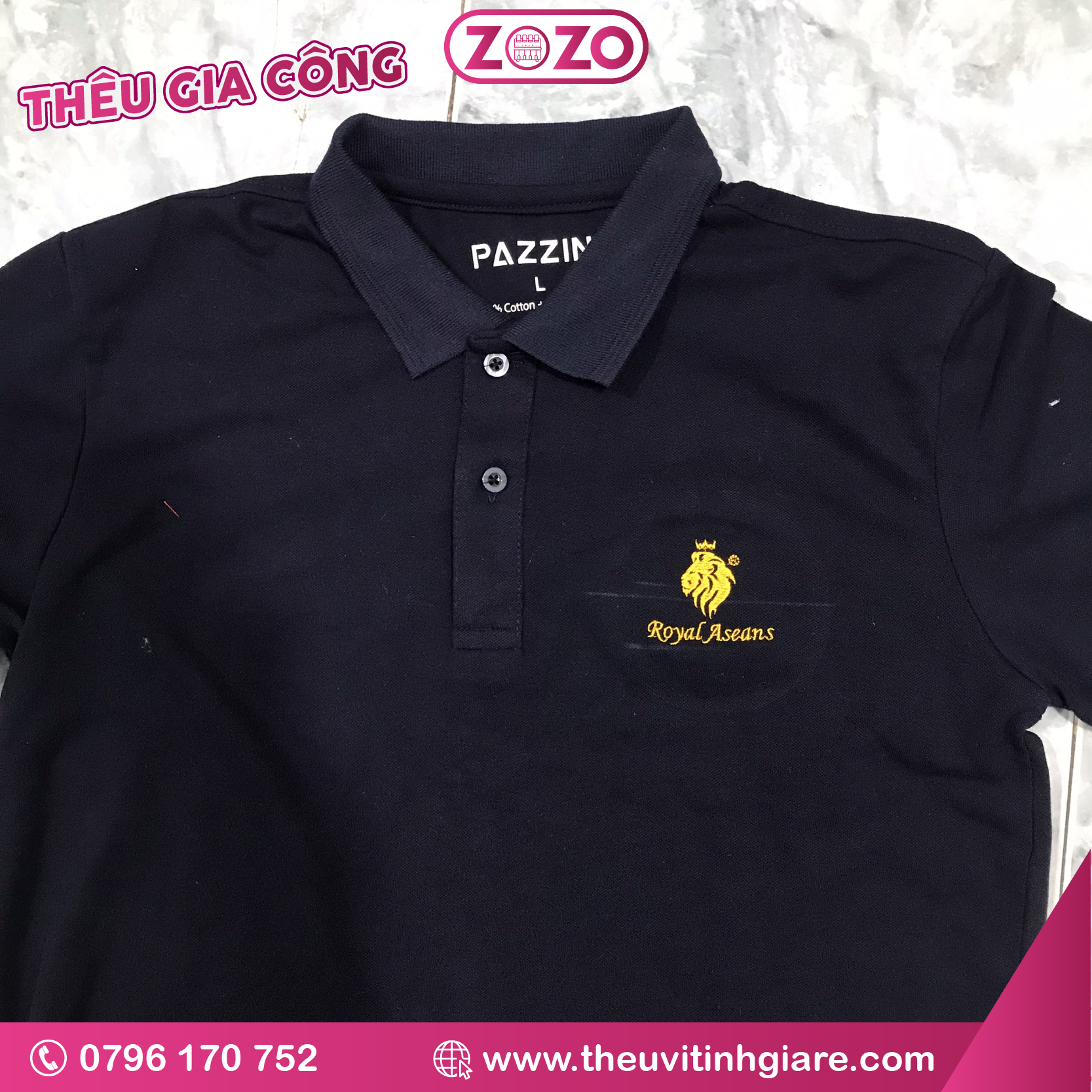Thêu áo đồng phục Theu ao dong phuc