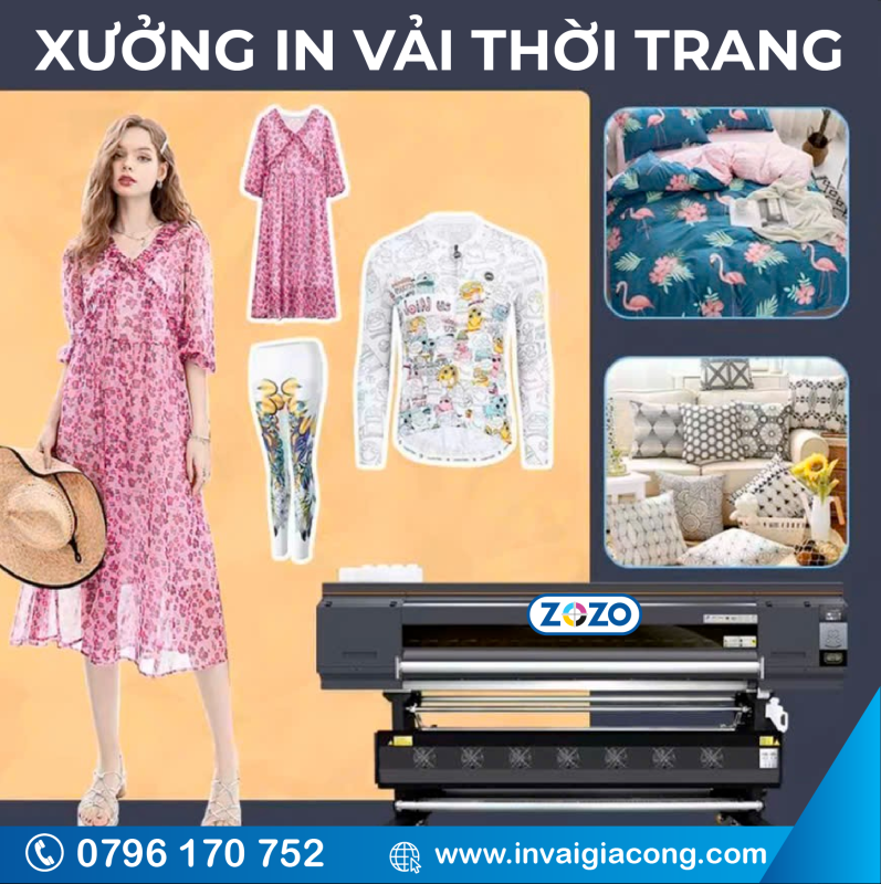 Xưởng in vải chuyển nhiệt HCM uy tín, giá tốt