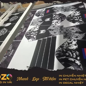 In chuyển nhiệt vải bán thành phẩm